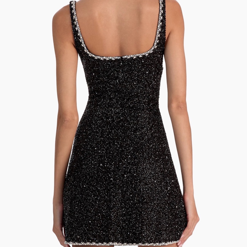 ALICE + OLIVIA Eve Embellished Sweetheart Minidress - Picture 6 of 7